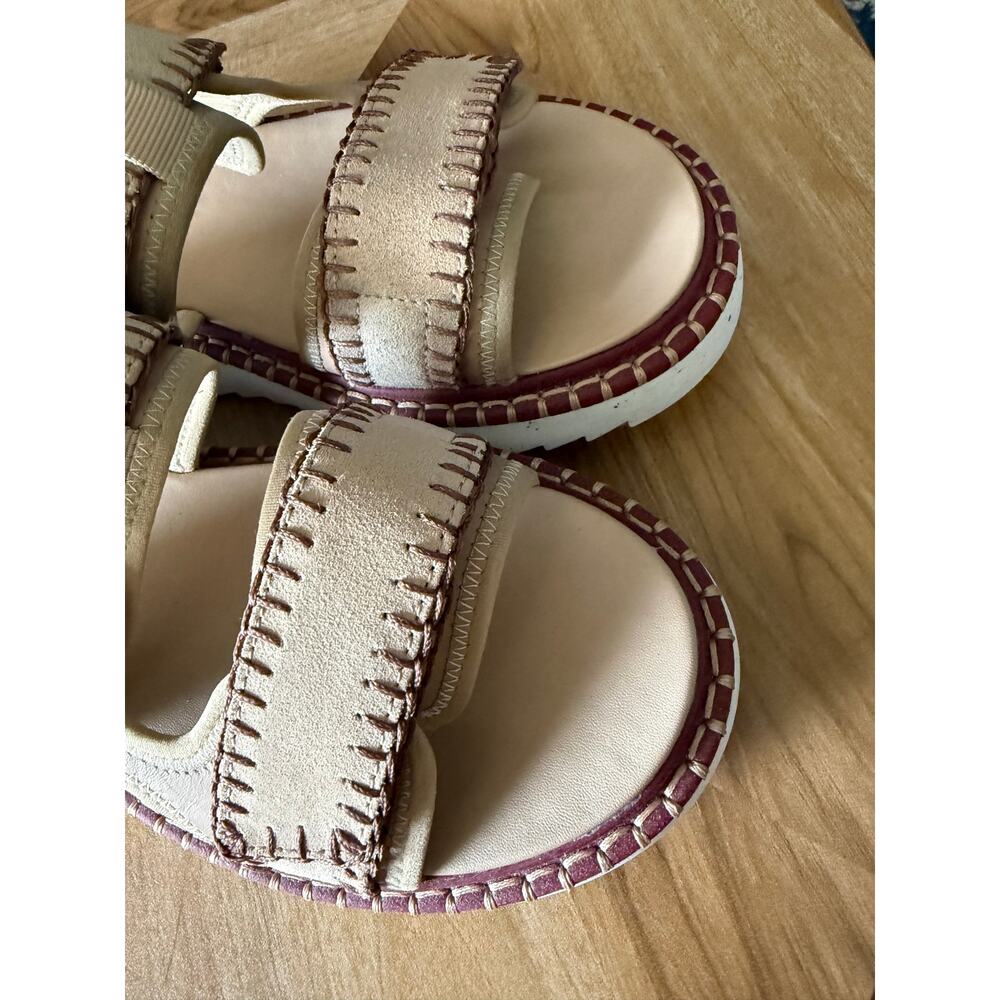 CHLOE Lilli Sporty Suede Platform Slide Sandals Sz. 40 - Picture 6 of 9